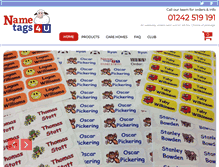 Tablet Screenshot of nametags4u.co.uk